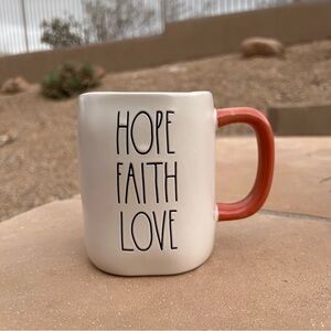 ⬇️💲Rae Dunn White and Strawberry Moon (Reddish/Pink Family) Ceramic Mug